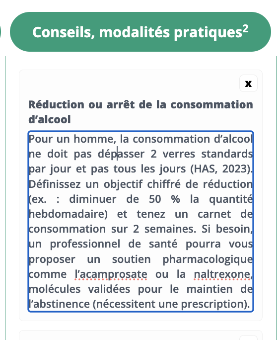 Capture d'écran - Personnalisation du PPP