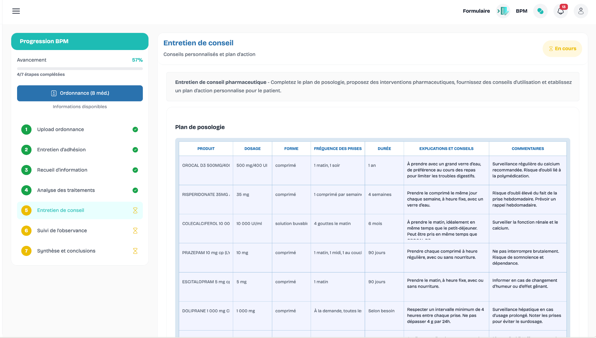 Capture d'écran - Génération des documents finaux